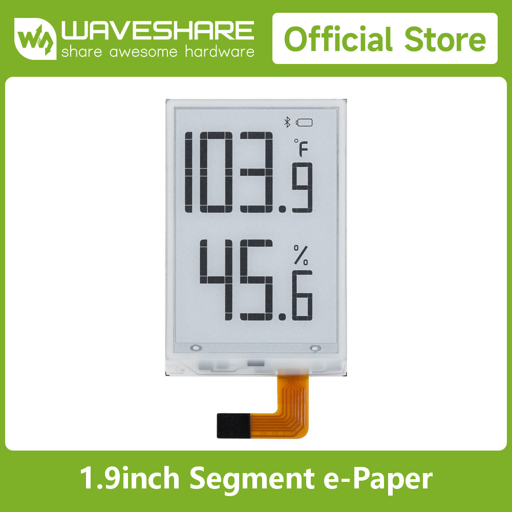 Pi Display - Waveshare 1,9-Zoll Segment E-Paper Raw Display