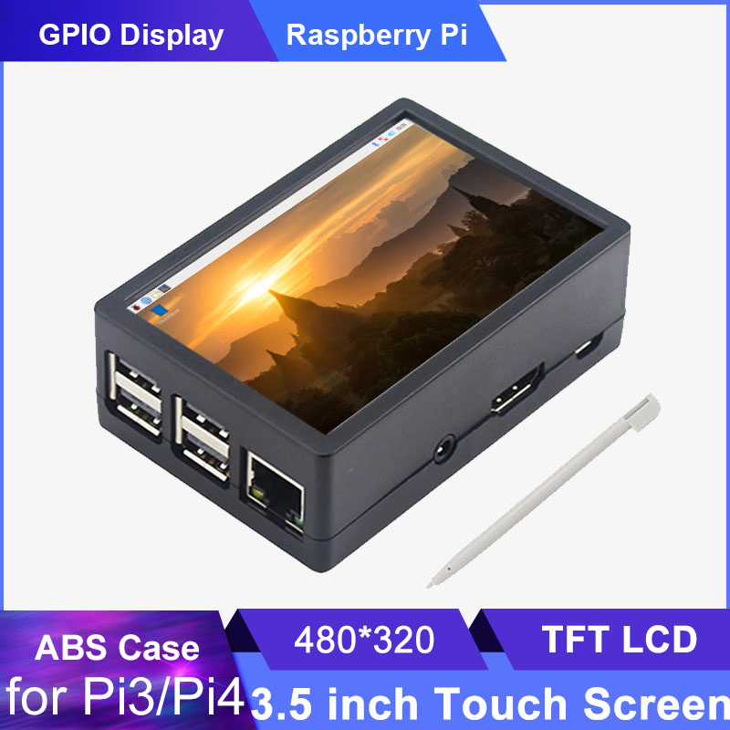 Pi 4 Case - 3,5 Zoll Raspberry Pi 3B/3B+/4B Touchscreen
