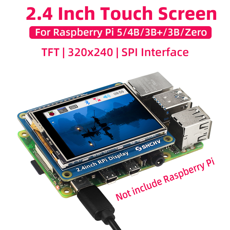 Pi 5 Case - SHCHV 2,4 Zoll Touchscreen für Raspberry