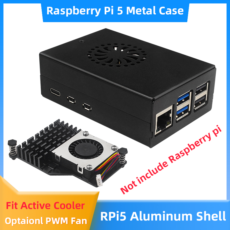 Pi Power Supply - Raspberry Pi 5 Gehäuse aus Aluminiumlegierung,