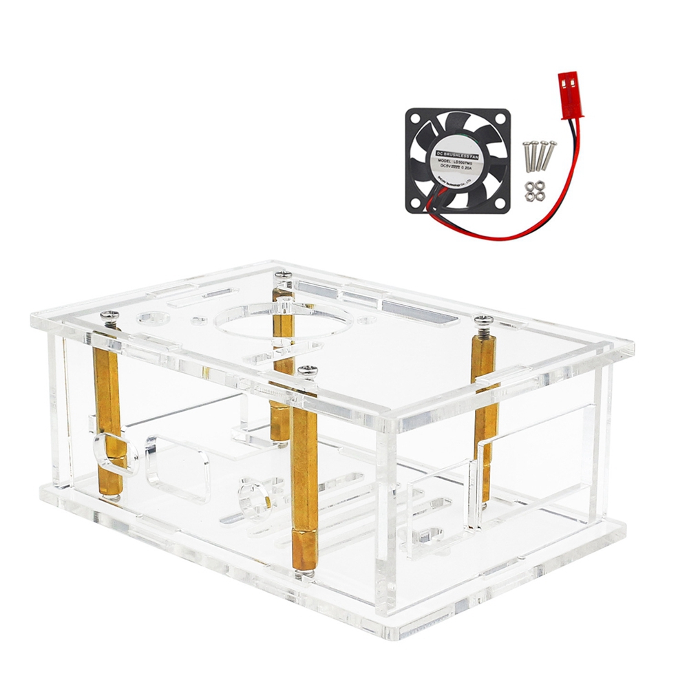 Pi 4 Case - ABFN-Acrylgehäuse mit Kühlventilator für Orange Pi