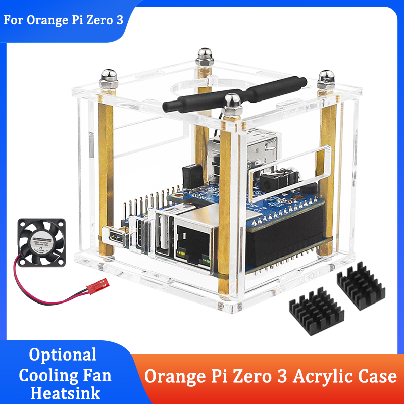 Pi Cooler - Orange Pi Zero 3 Acrylgehäuse mit