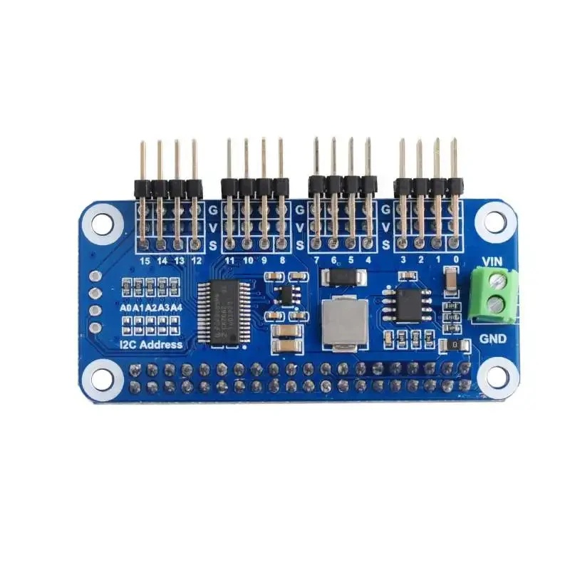 Pi Zero - 16-Kanal PWM Servomotor-Treiber HAT Modul Erweiterungsplatine