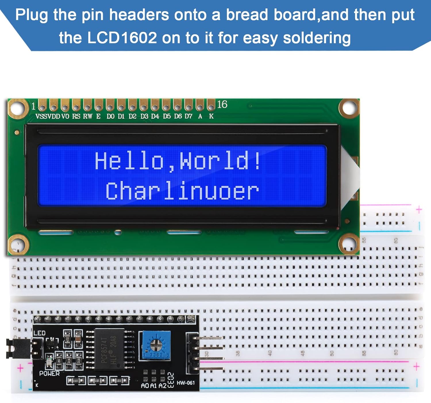 Raspberry Pi 4 - 1 Set 1602 LCD 20*4 Blauer