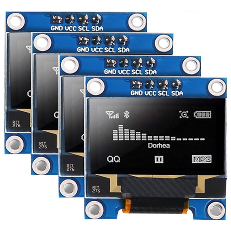 Pi Display - A37T-4Pcs 0,96 Zoll OLED-Anzeigemodul SSD1306 128X64