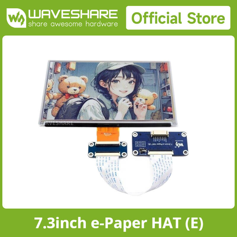 Pi Display - Waveshare 7,3-Zoll-6-Farben-E-Paper-Display, E-Ink-Display, geringer Stromverbrauch, 800×480,
