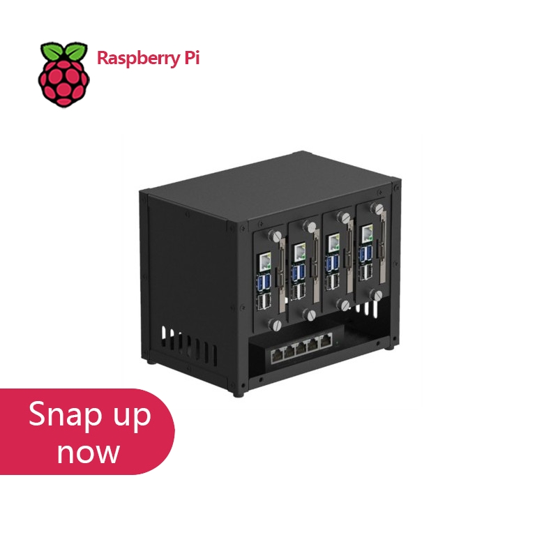 Raspberry Pi 4 - UCTRONICS Raspberry Pi Cluster-Gehäuse, Multi-Pi-Server-Gehäuse, 4