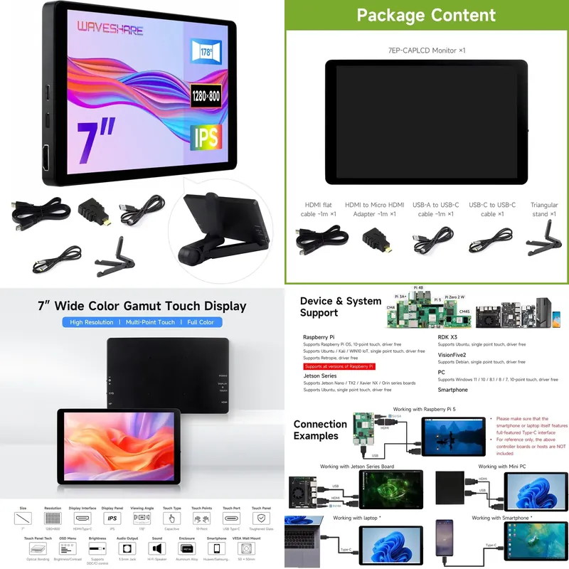 Für Aismartlink Waveshare 7 Zo – Raspberry Pi 5 Bewertung und Preis